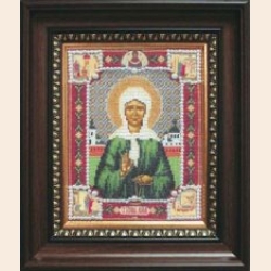 Набор для вышивания бисером ЧАРИВНА МИТЬ "Икона Святой Блаженной Матроны Московской"